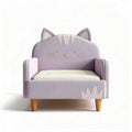 Fauteuil pour enfant en tissu violet avec motif de chat dimensions 70 x 60 x 50cm