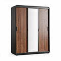 Armoire trois portes en bois et miroir dimensions 200 x 60 x 210cm