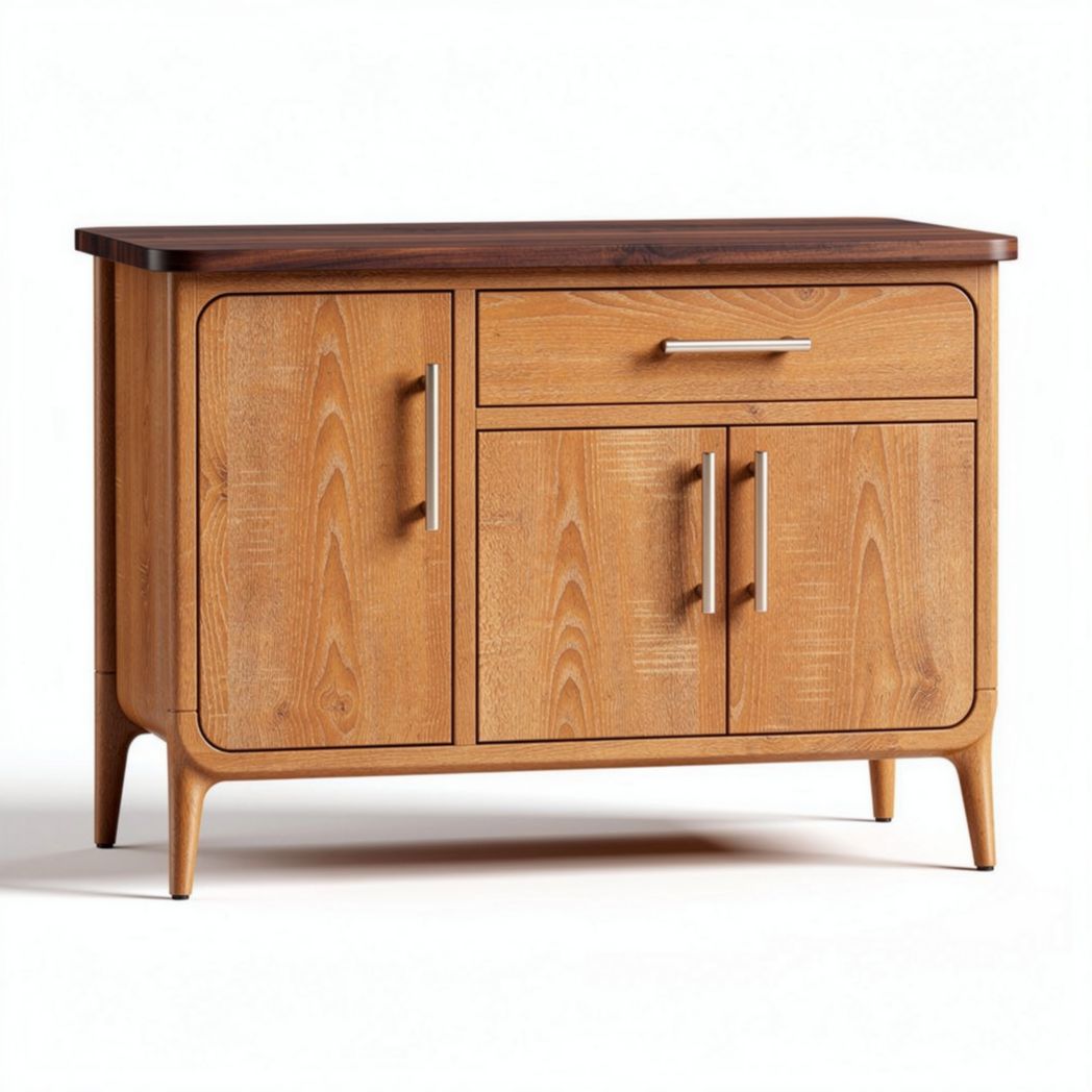 Meuble de rangement en bois avec tiroir et portes dimensions 80 x 40 x 75cm